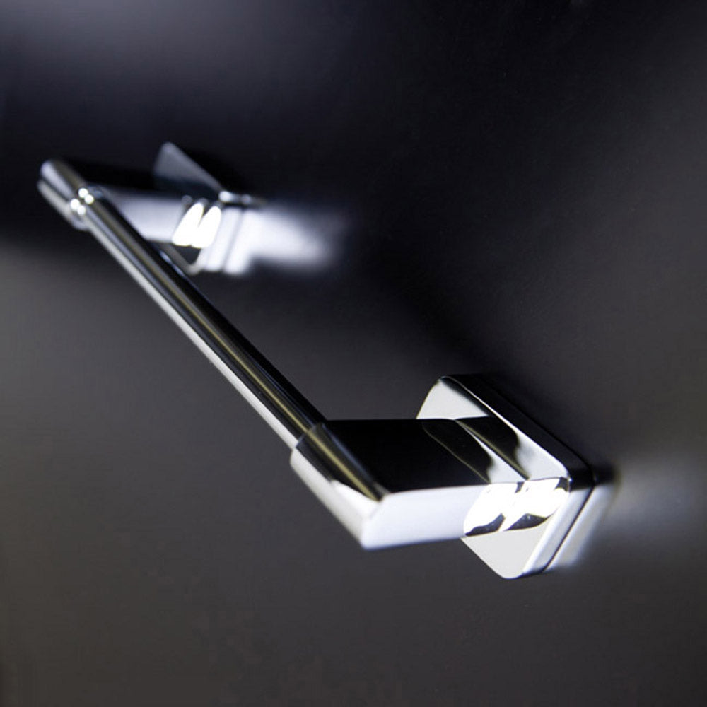 polished chrome towel bar