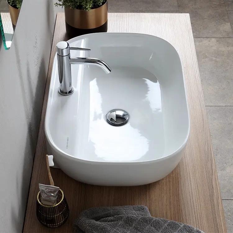 white bathroom sink