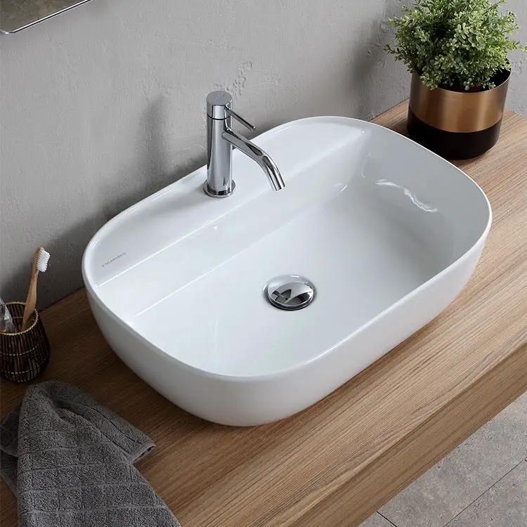 white bathroom sink