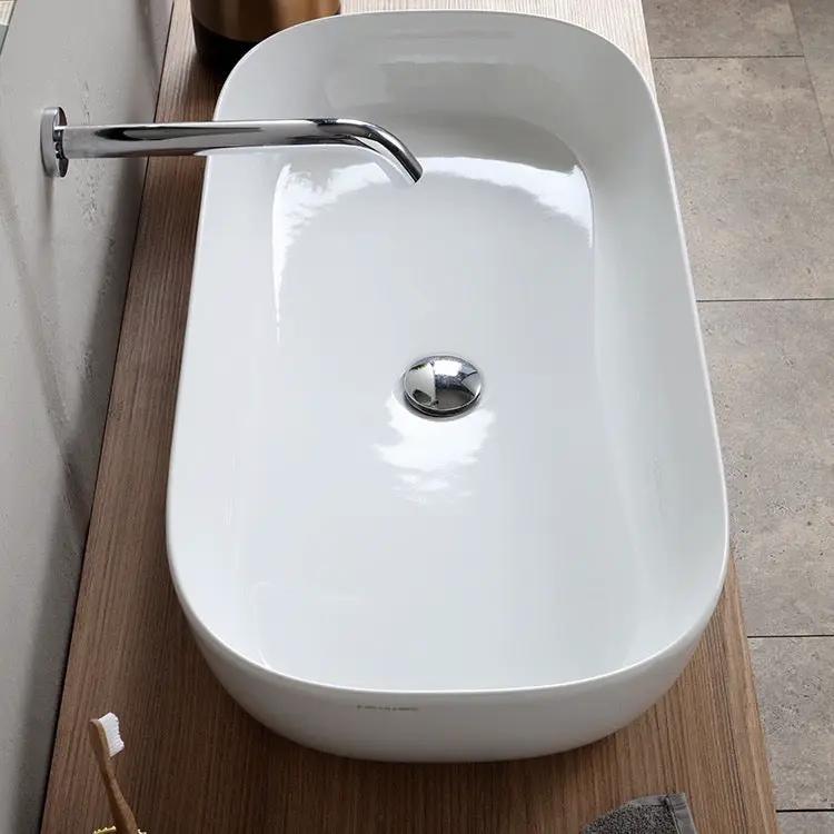 white bathroom sink