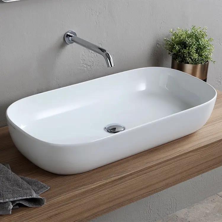 white bathroom sink