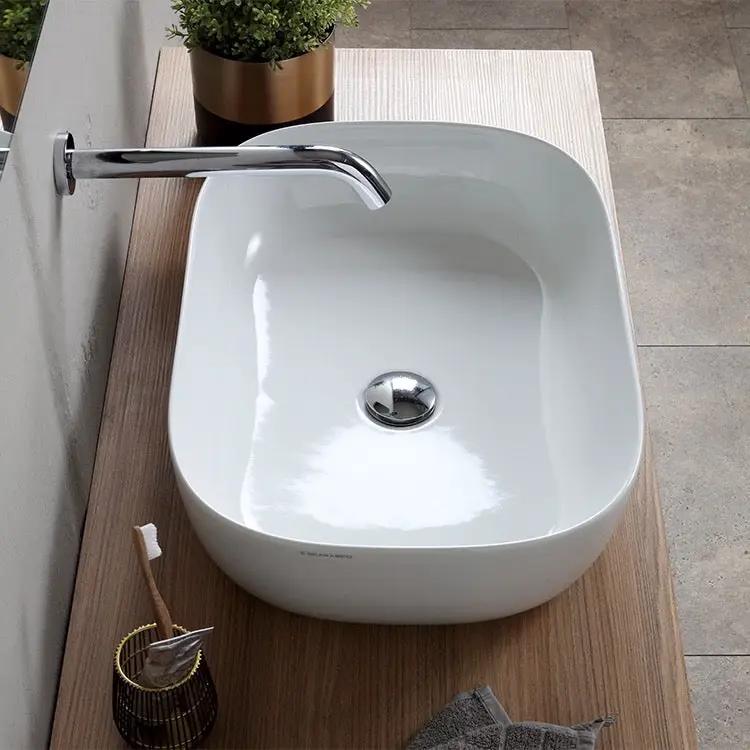 white bathroom sink