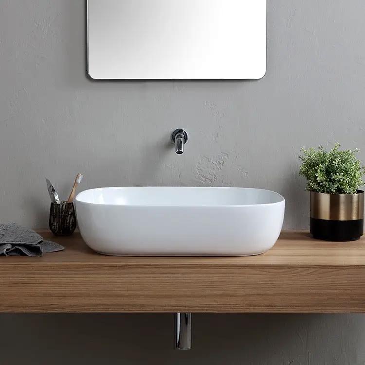 white bathroom sink