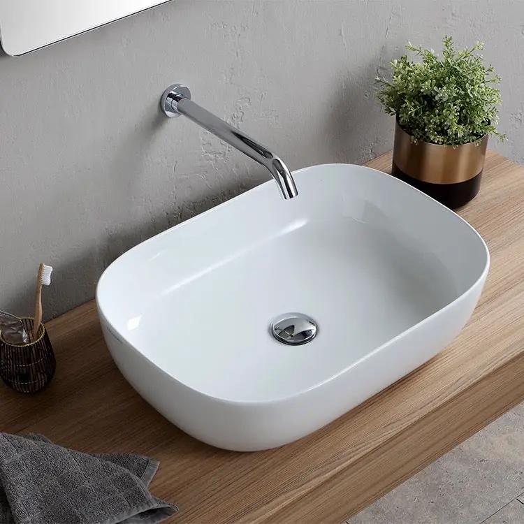 white bathroom sink