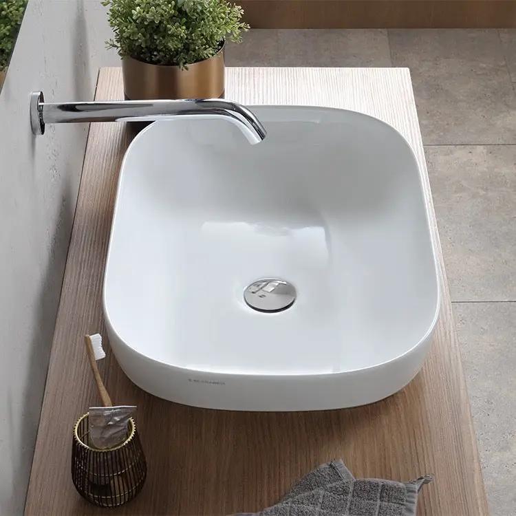 white bathroom sink