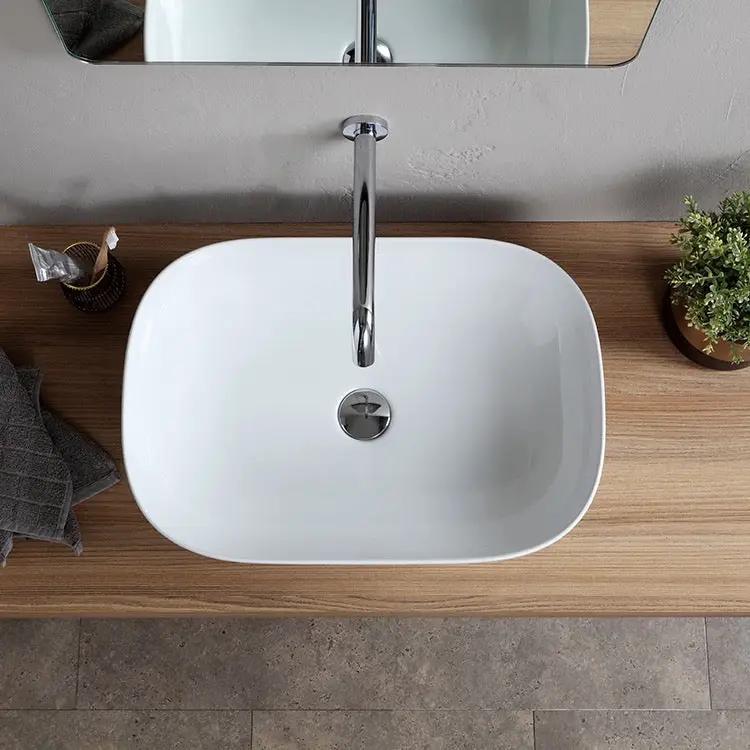 white bathroom sink