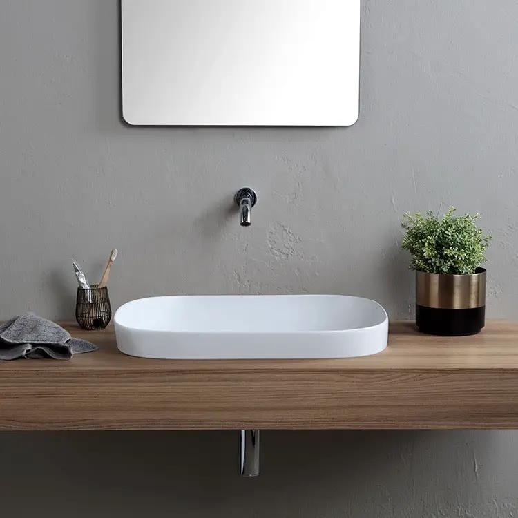 white bathroom sink