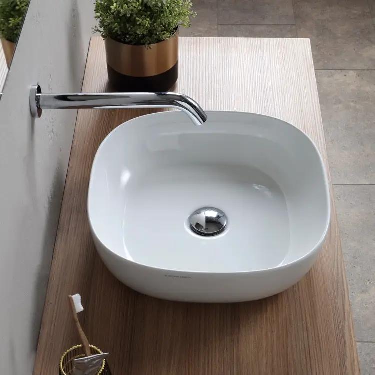 white bathroom sink
