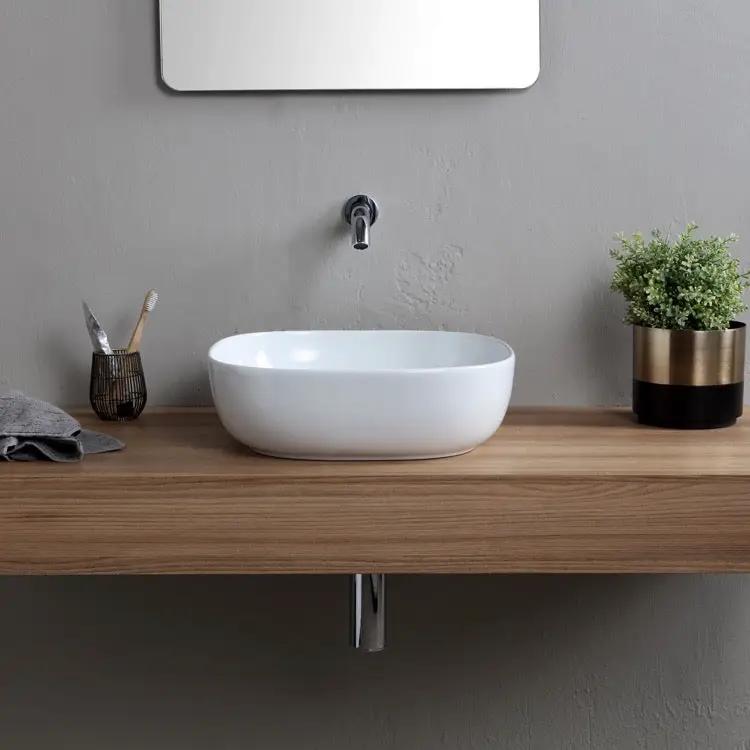 white bathroom sink