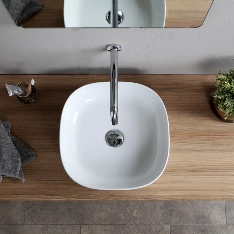 white bathroom sink