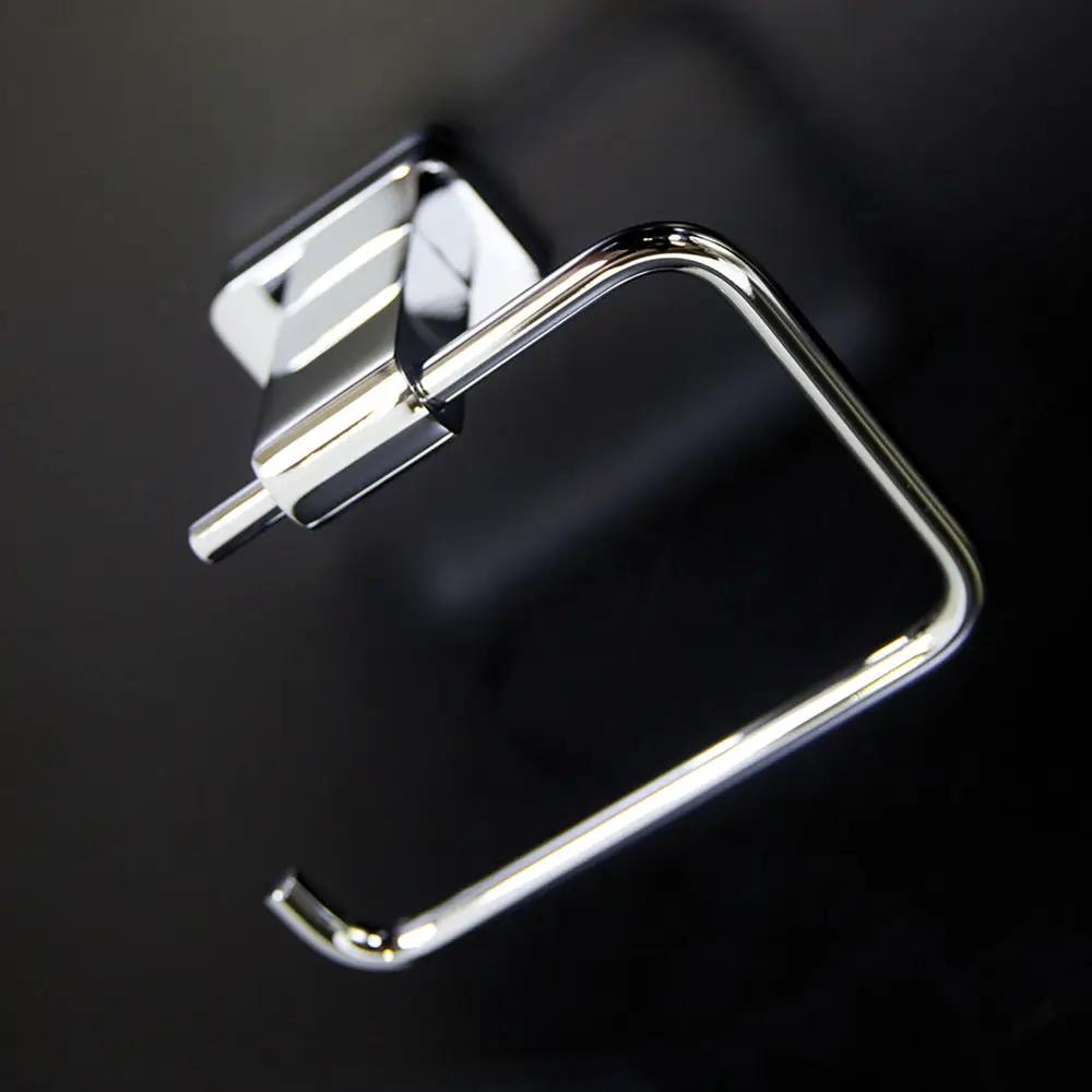 polished chrome toilet paper holder