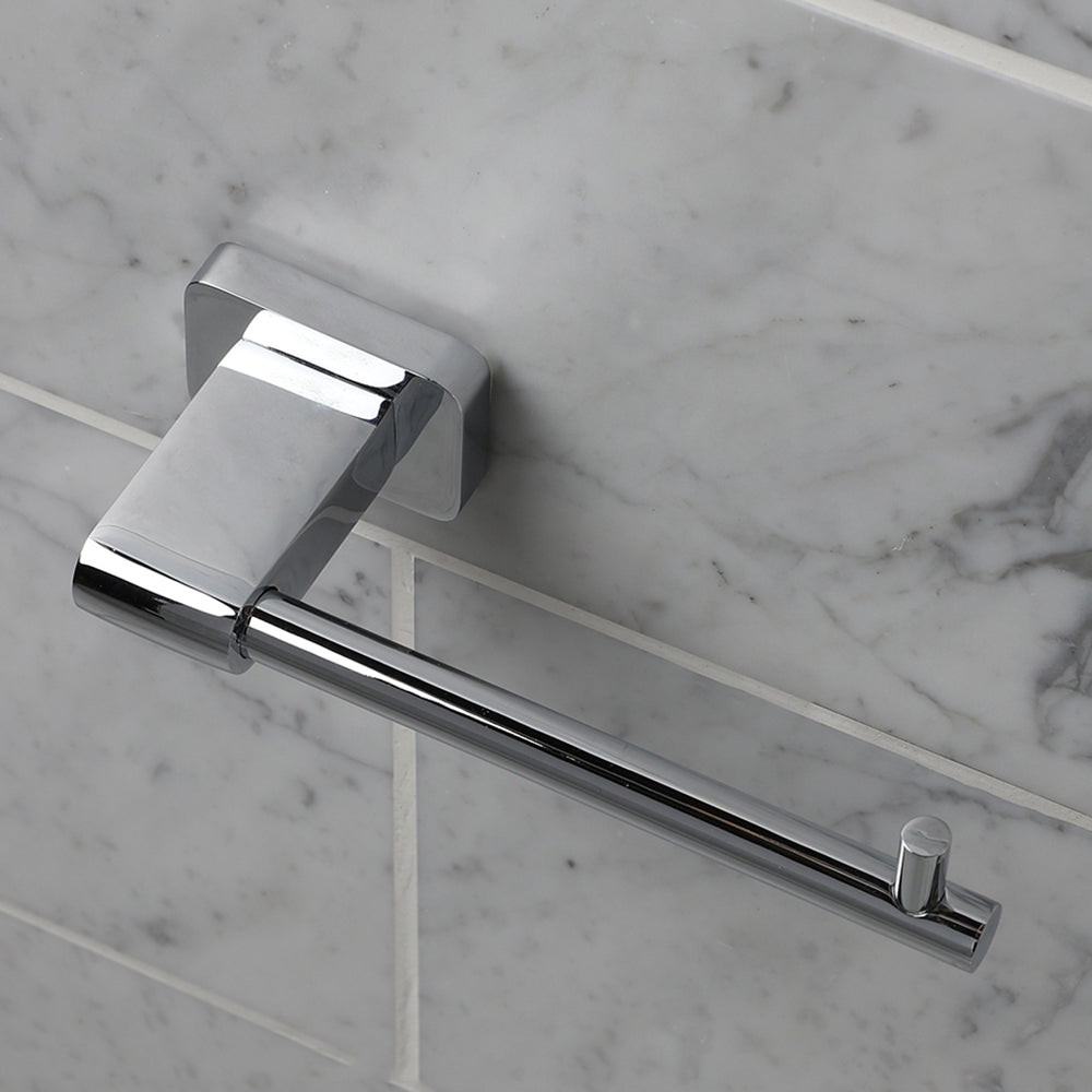 polished chrome toilet paper holder