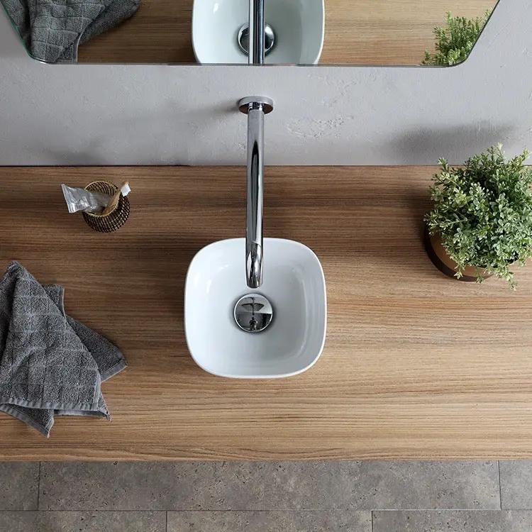 white bathroom sink