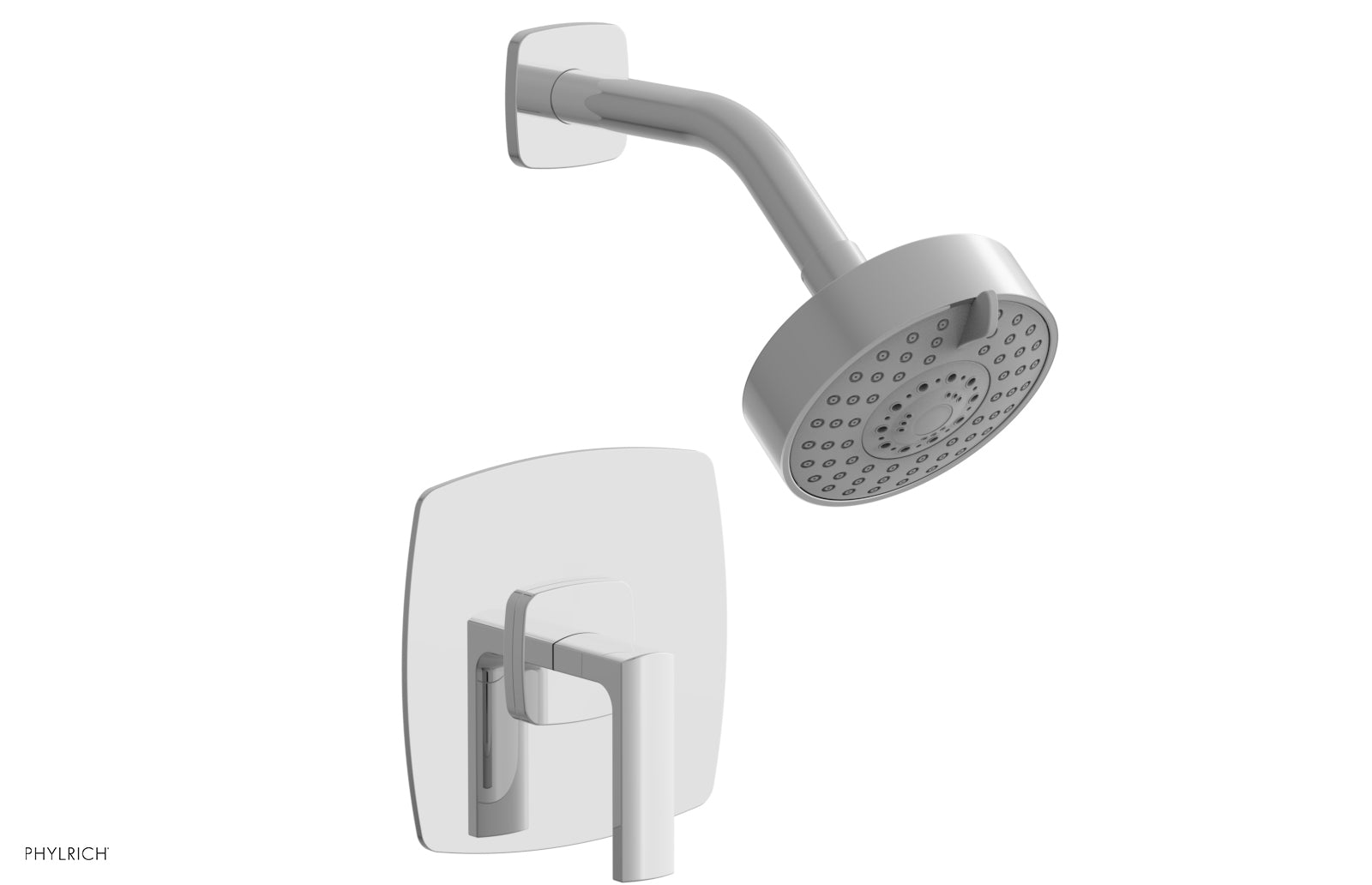 polished chrome shower set