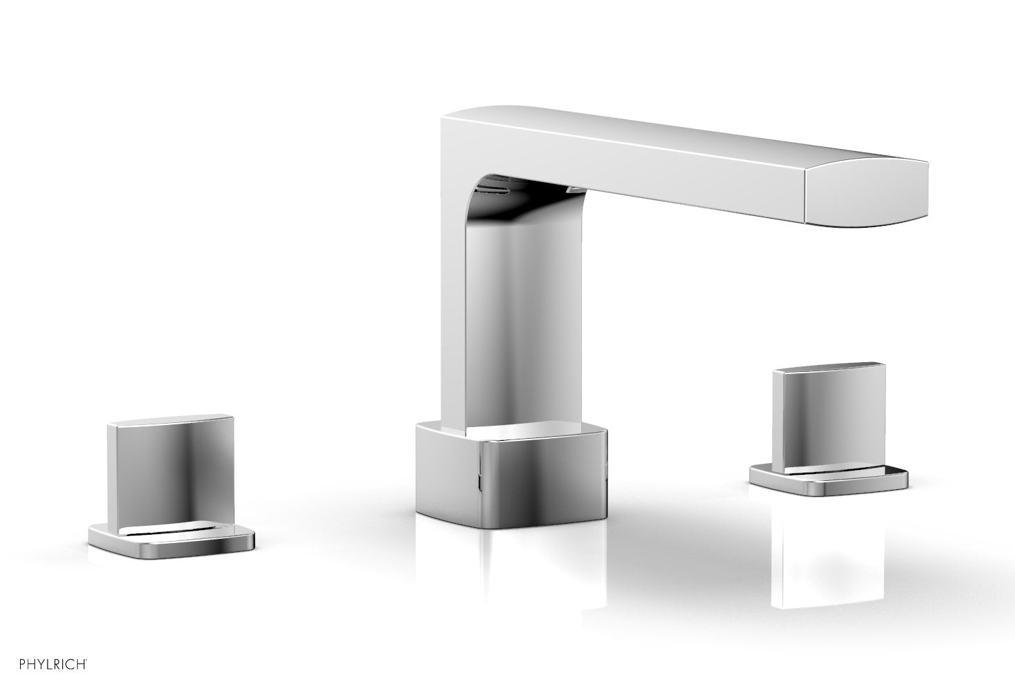 polished chrome deck tub set