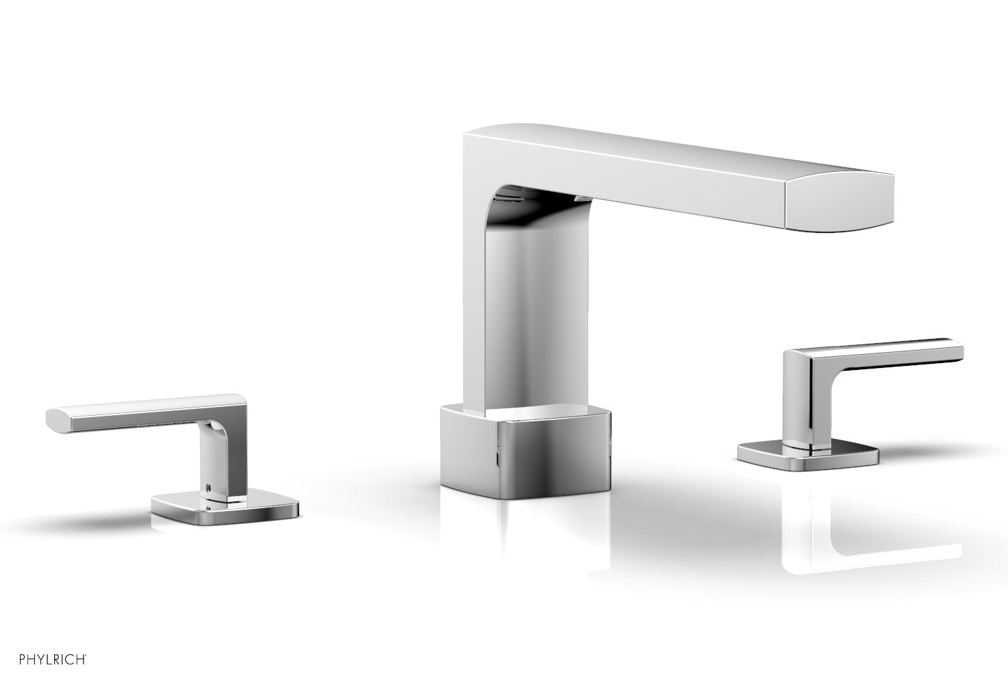 polished chrome deck tub set