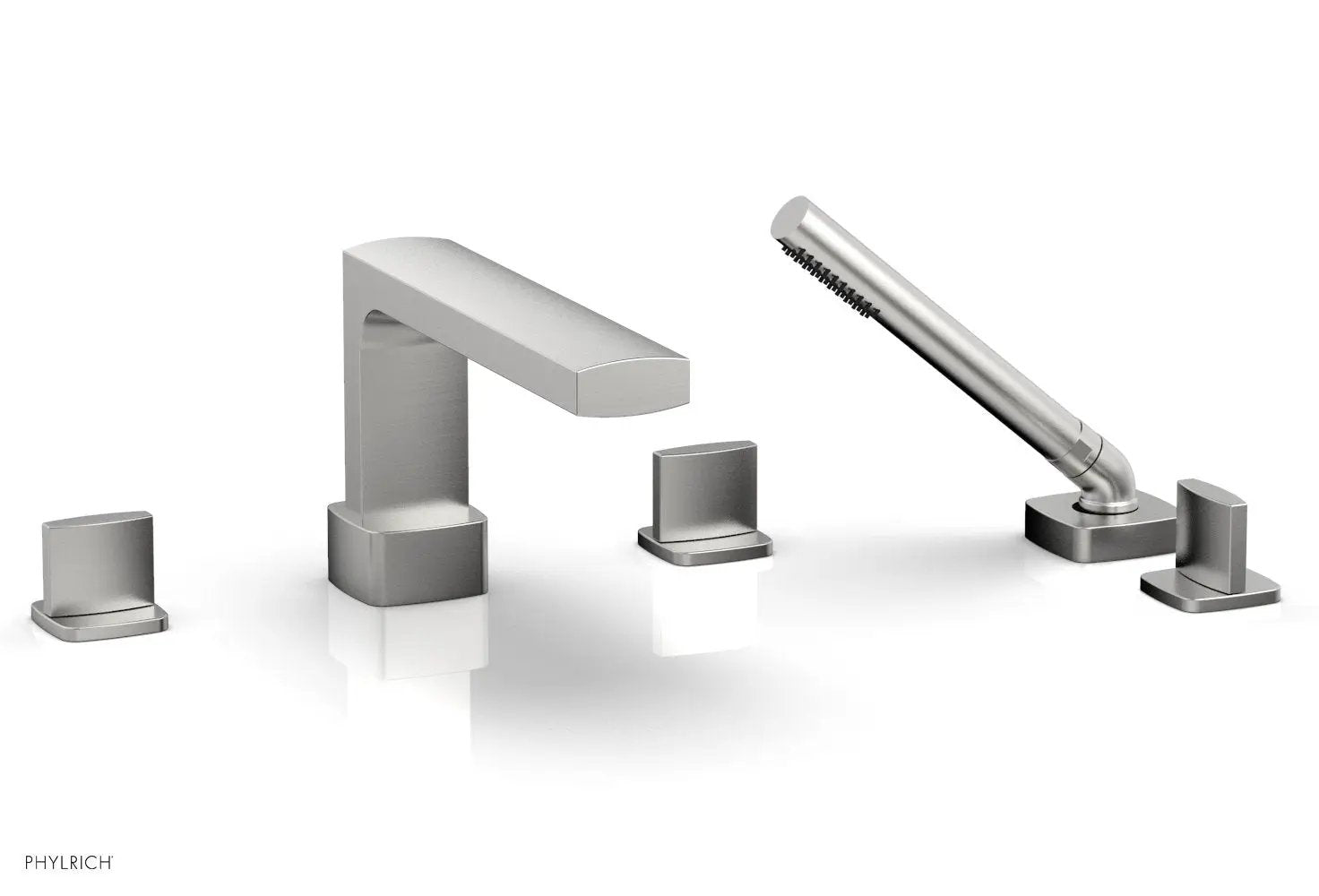 Phylrich RADI Deck Tub Set with Hand Shower - Blade Handles by Phylrich