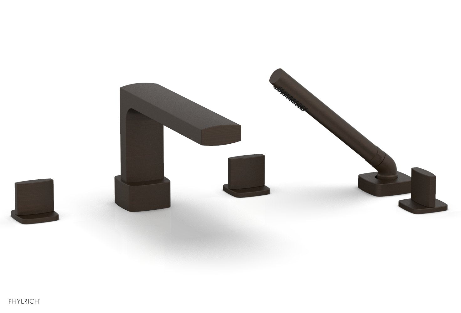 Phylrich RADI Deck Tub Set with Hand Shower - Blade Handles by Phylrich