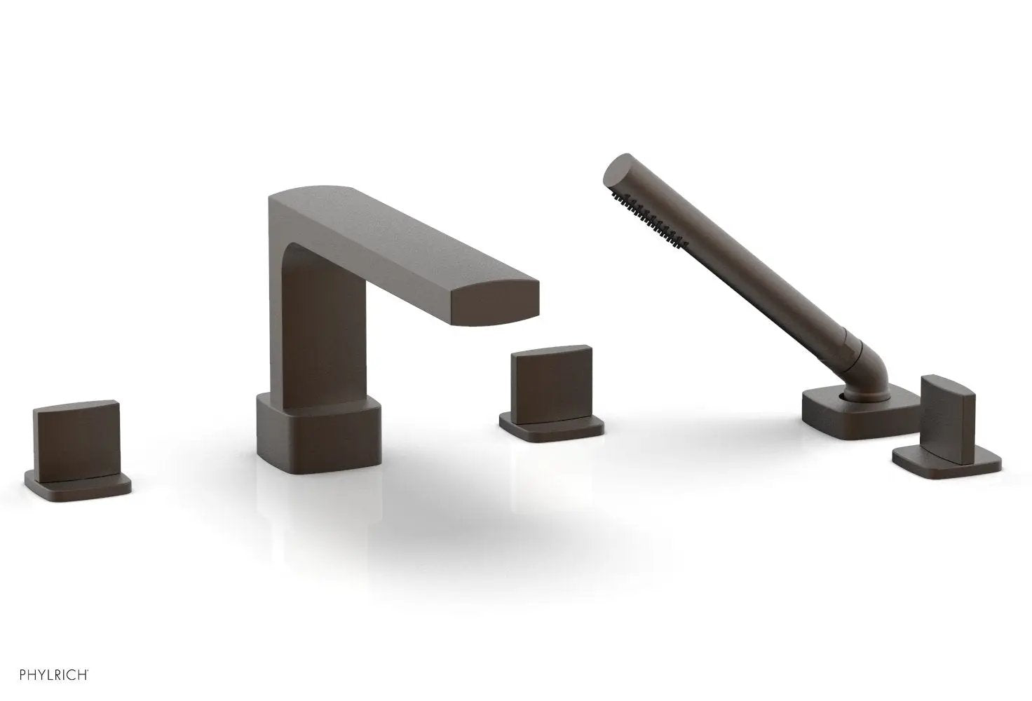 Phylrich RADI Deck Tub Set with Hand Shower - Blade Handles by Phylrich