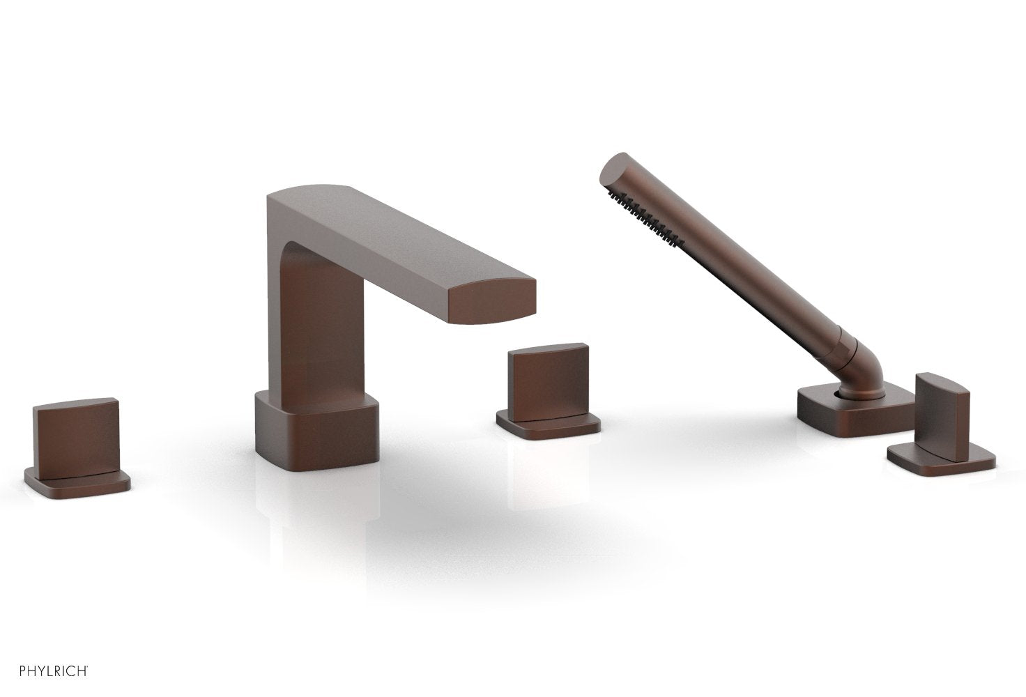 Phylrich RADI Deck Tub Set with Hand Shower - Blade Handles by Phylrich