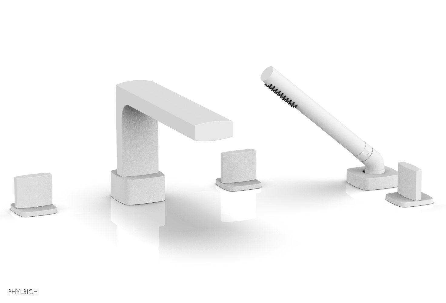 Phylrich RADI Deck Tub Set with Hand Shower - Blade Handles