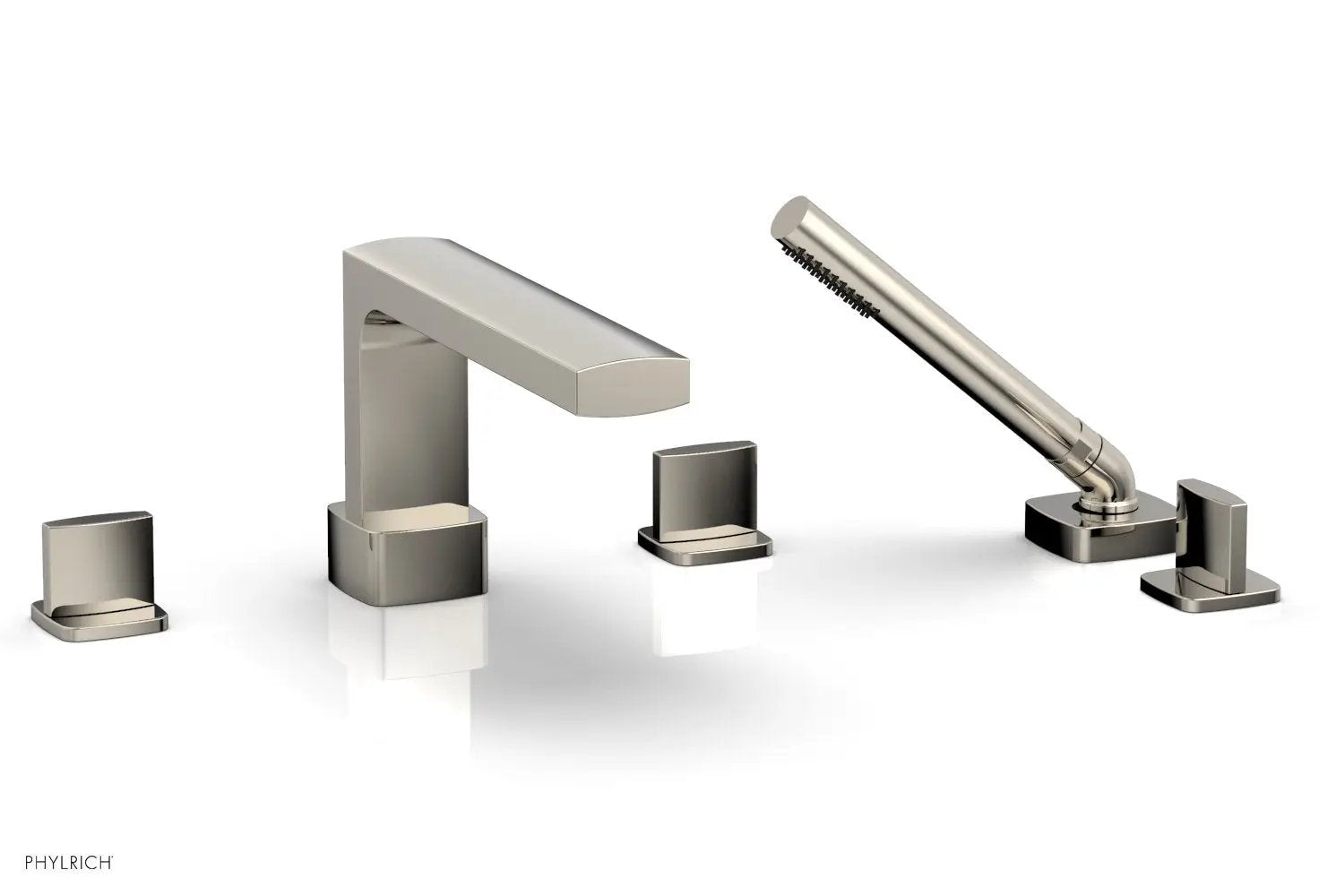 Phylrich RADI Deck Tub Set with Hand Shower - Blade Handles by Phylrich