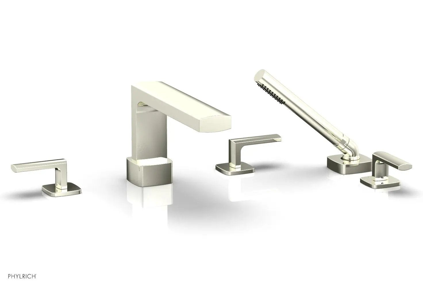 Phylrich RADI Deck Tub Set with Hand Shower - Lever Handles by Phylrich