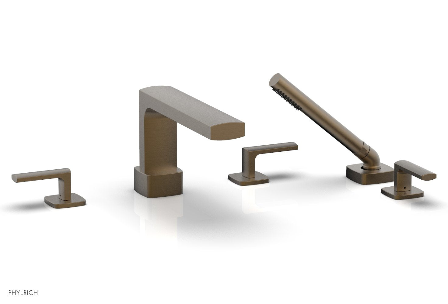 Phylrich RADI Deck Tub Set with Hand Shower - Lever Handles