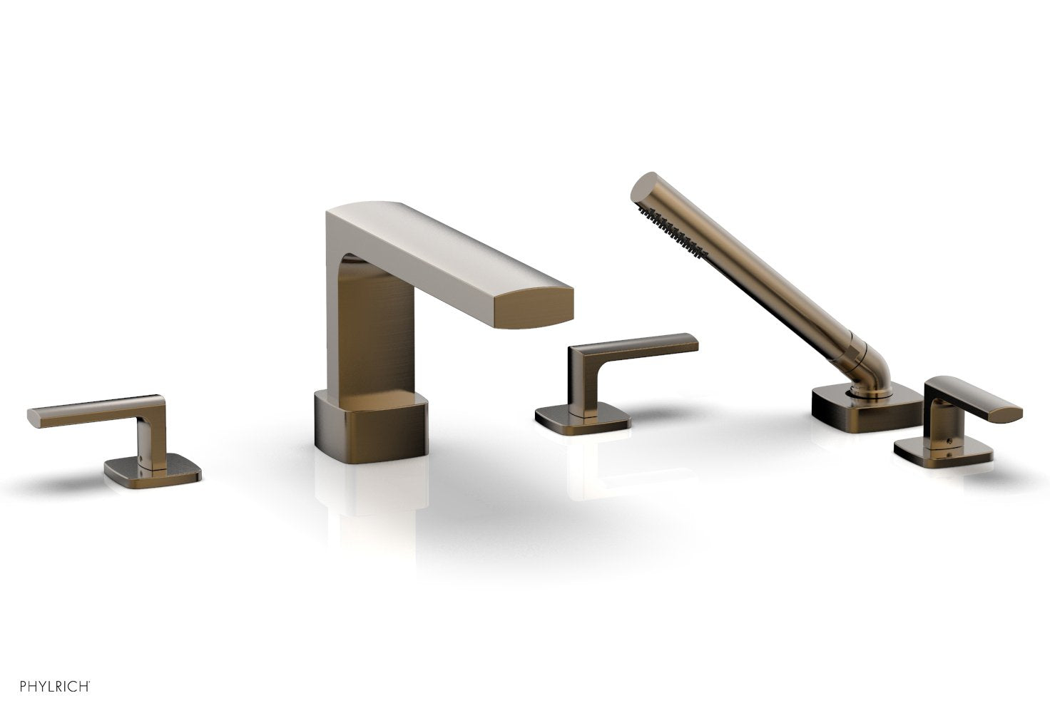 Phylrich RADI Deck Tub Set with Hand Shower - Lever Handles