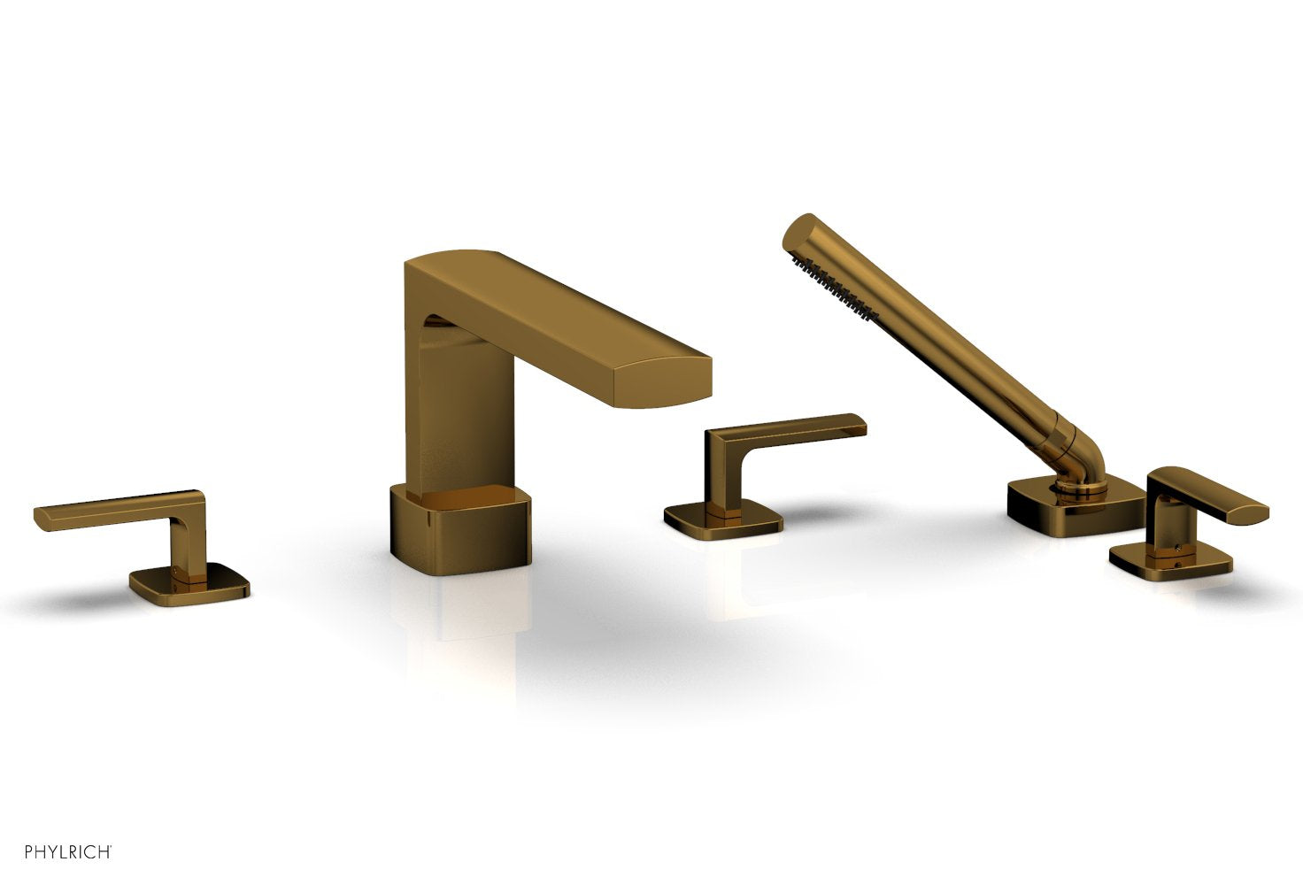 Phylrich RADI Deck Tub Set with Hand Shower - Lever Handles