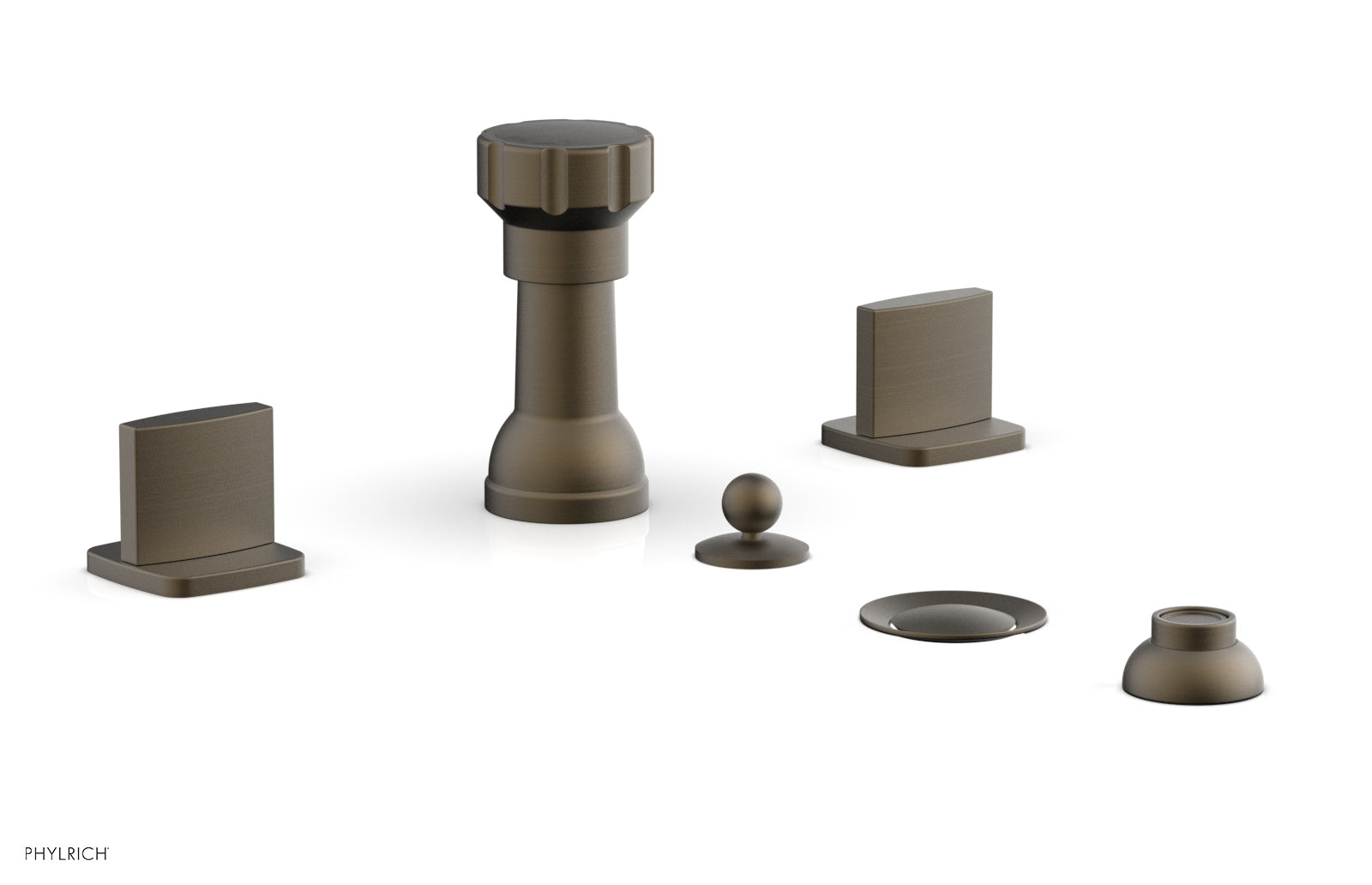 Phylrich RADI Four Hole Bidet Set, Blade Handles by Phylrich