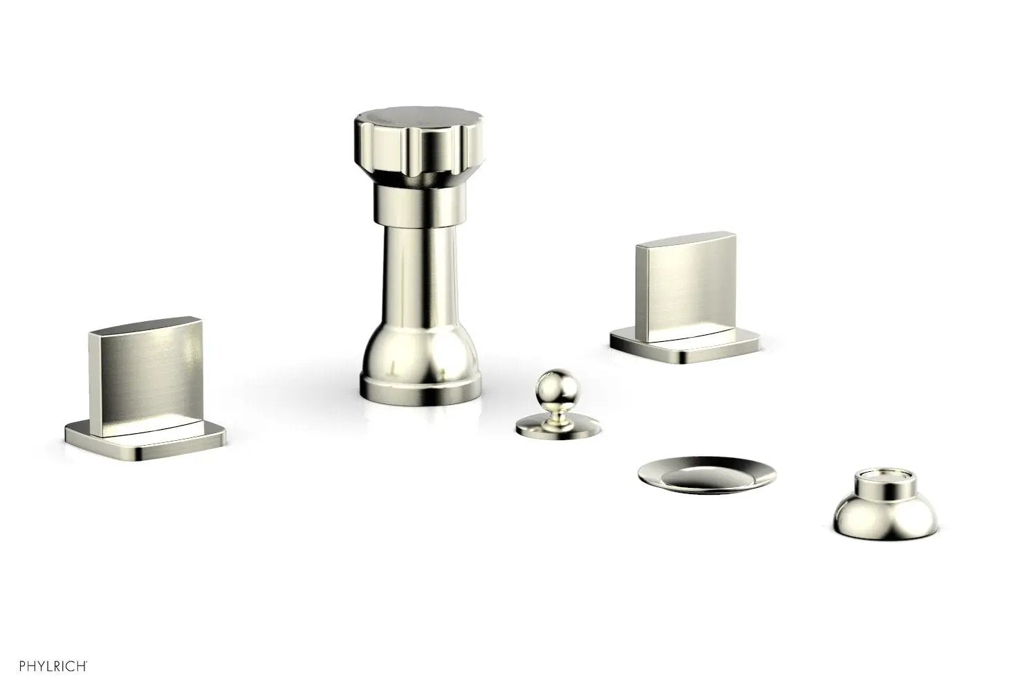 Phylrich RADI Four Hole Bidet Set, Blade Handles by Phylrich