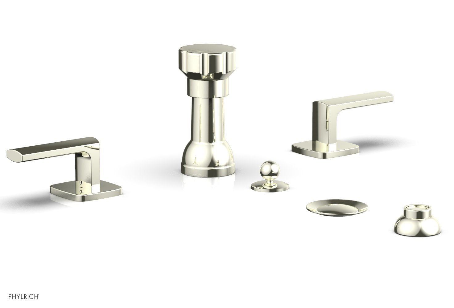 Phylrich RADI Four Hole Bidet Set, Lever Handles