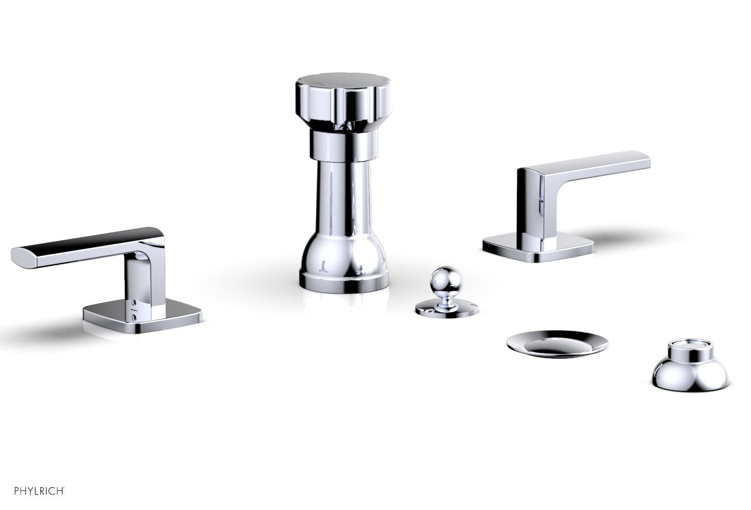 Phylrich RADI Four Hole Bidet Set, Lever Handles