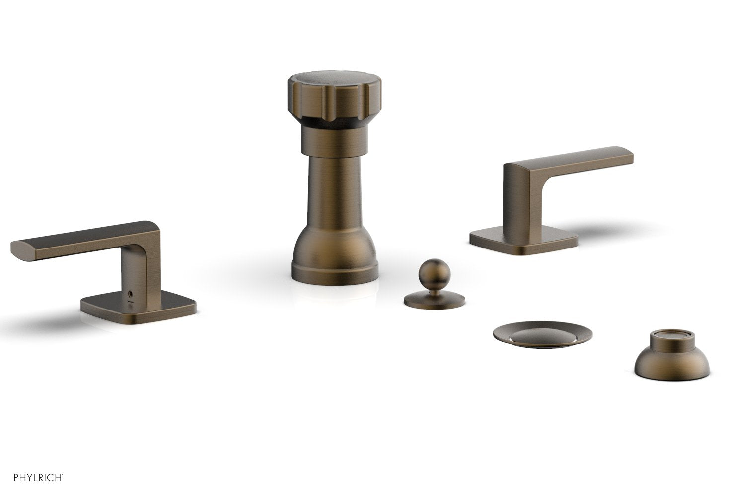 Phylrich RADI Four Hole Bidet Set, Lever Handles