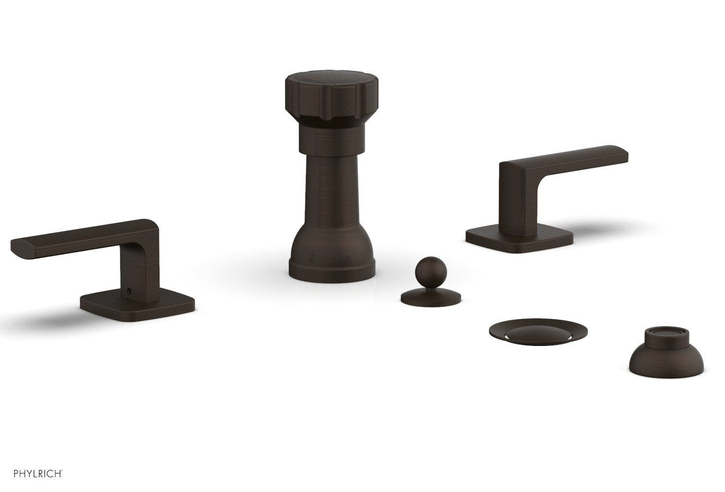 Phylrich RADI Four Hole Bidet Set, Lever Handles