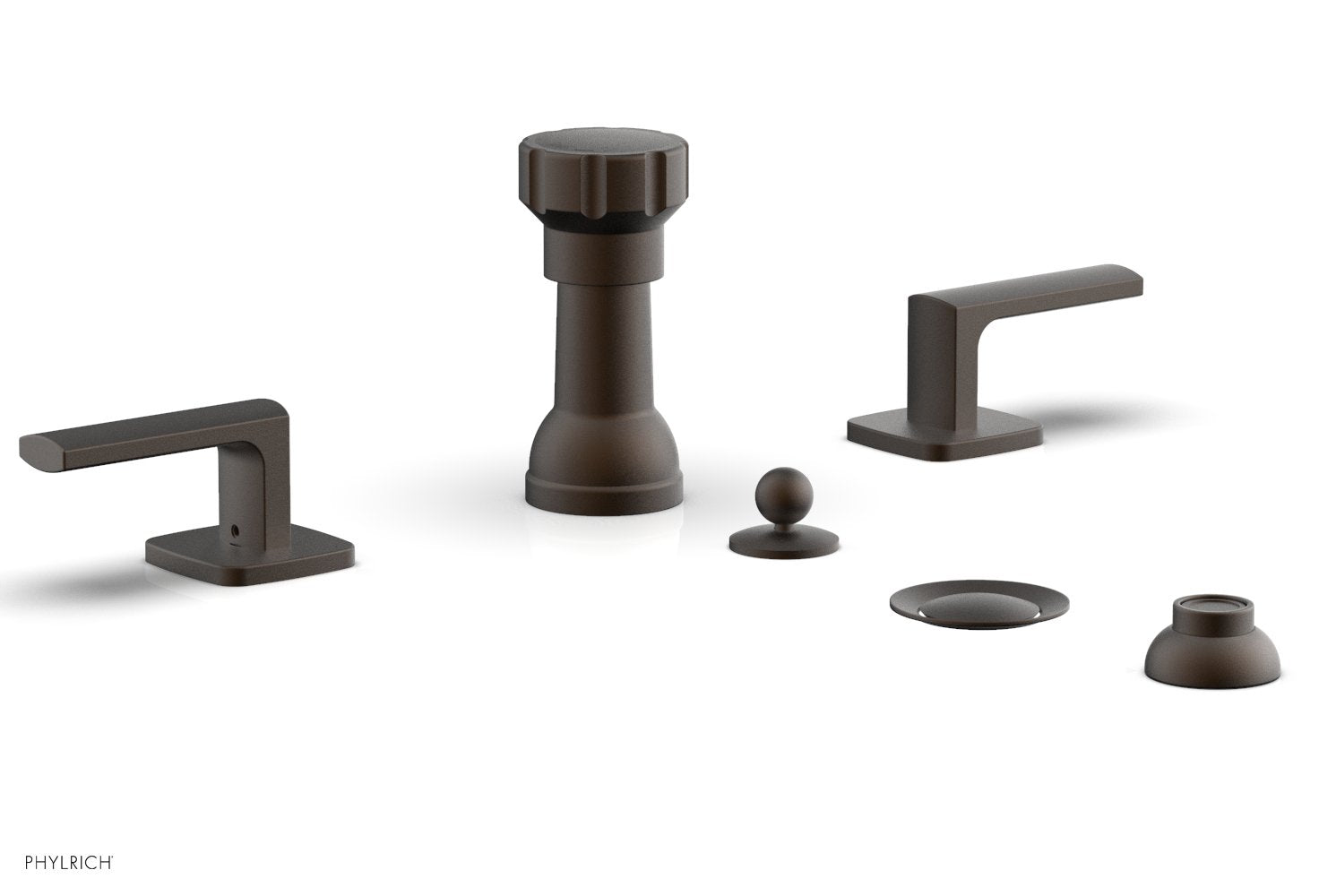 Phylrich RADI Four Hole Bidet Set, Lever Handles