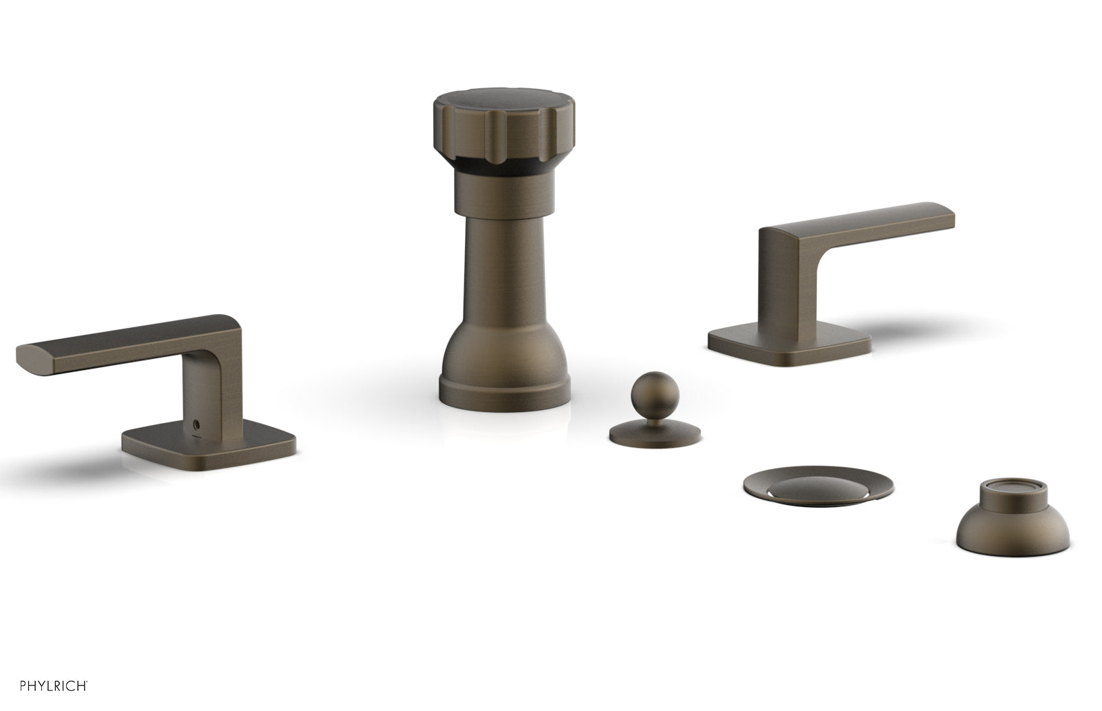 Phylrich RADI Four Hole Bidet Set, Lever Handles