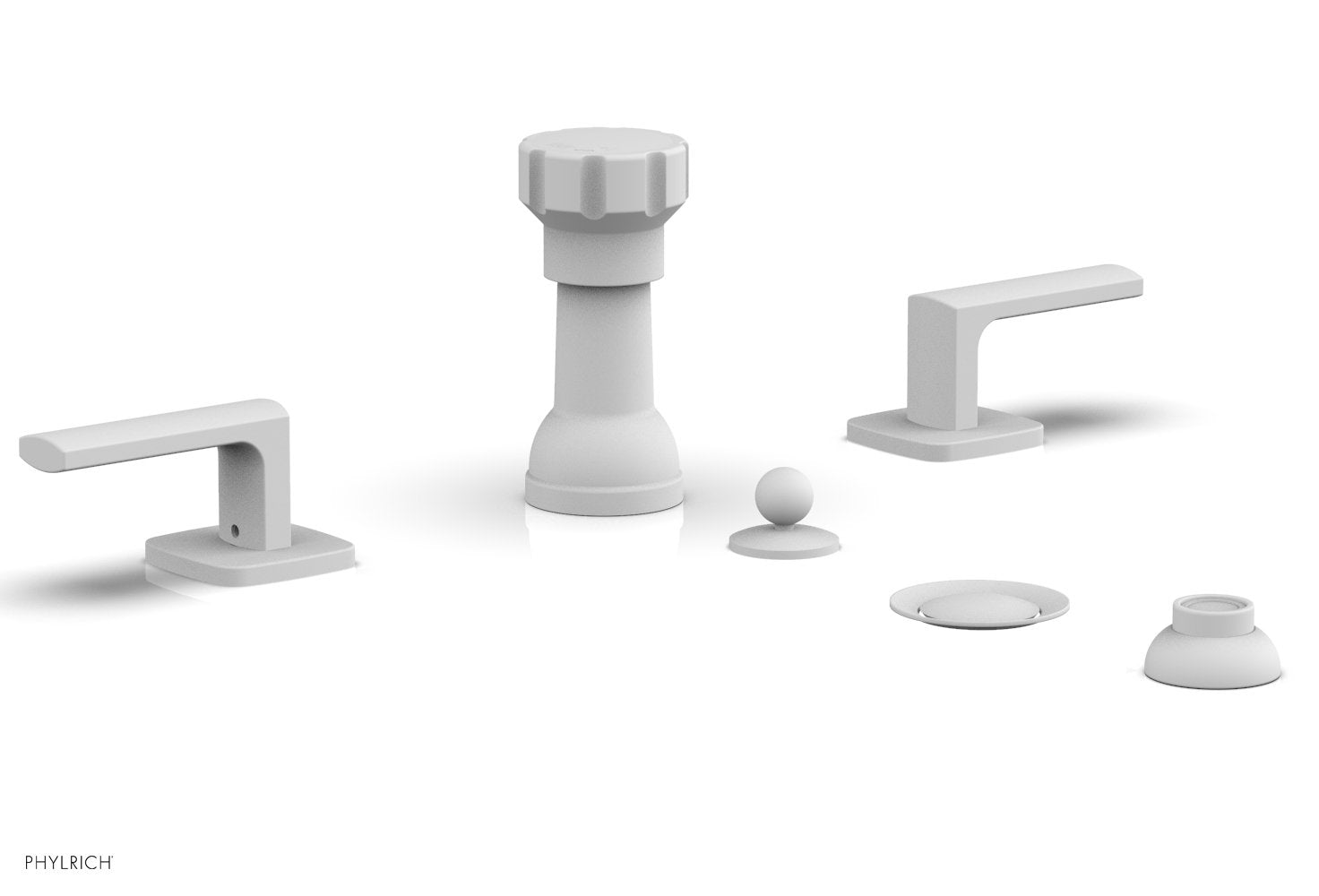 Phylrich RADI Four Hole Bidet Set, Lever Handles