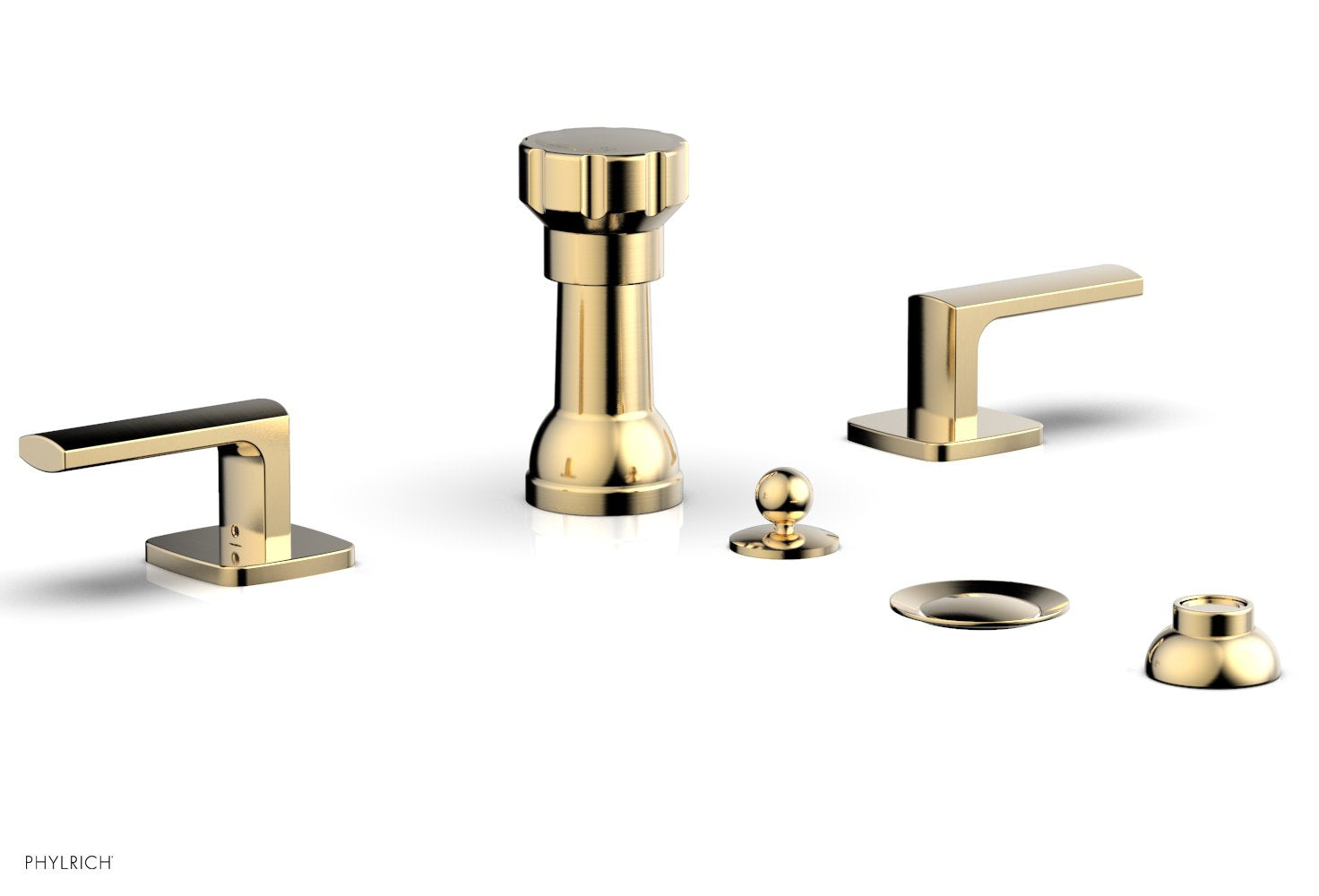 Phylrich RADI Four Hole Bidet Set, Lever Handles