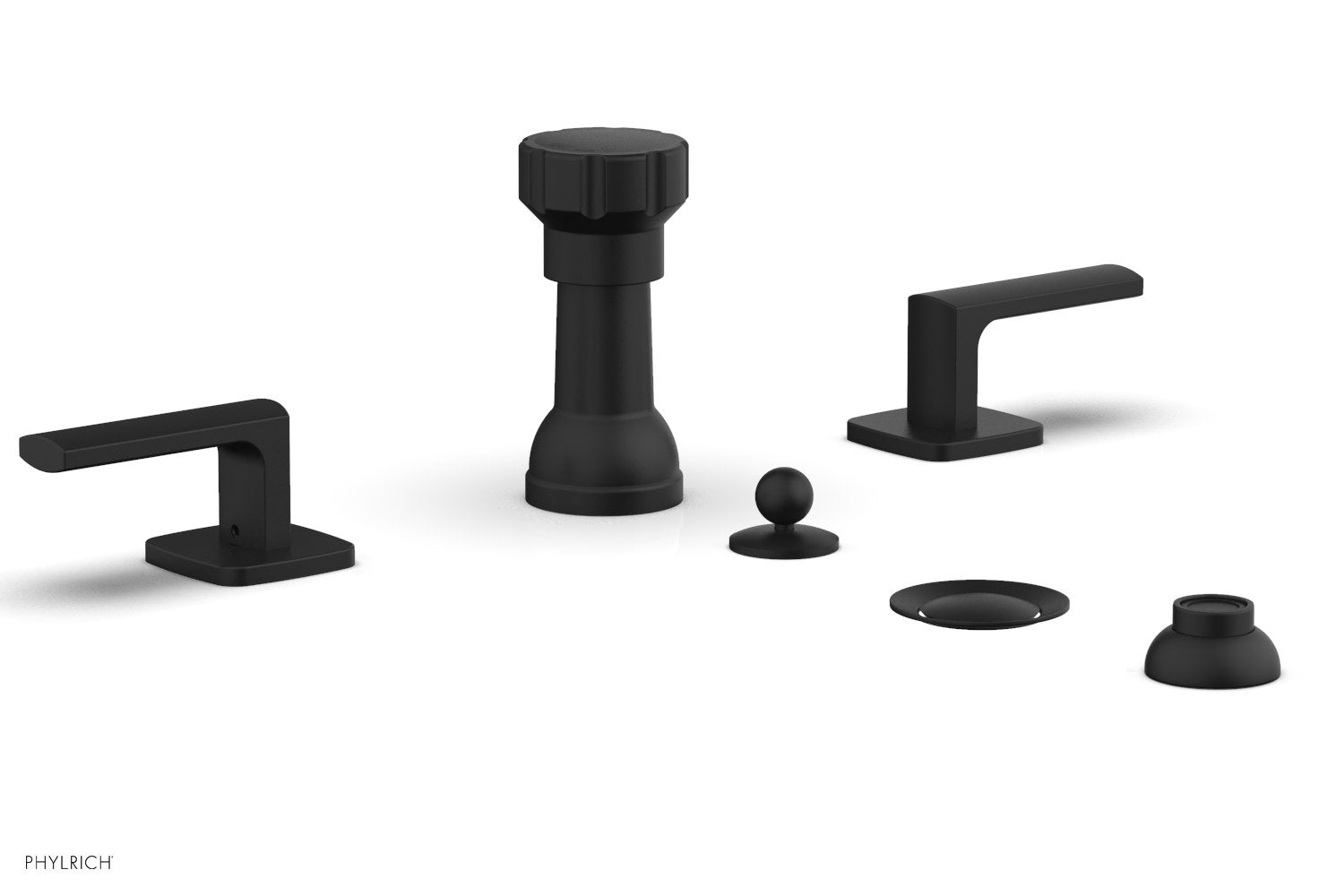 Phylrich RADI Four Hole Bidet Set, Lever Handles