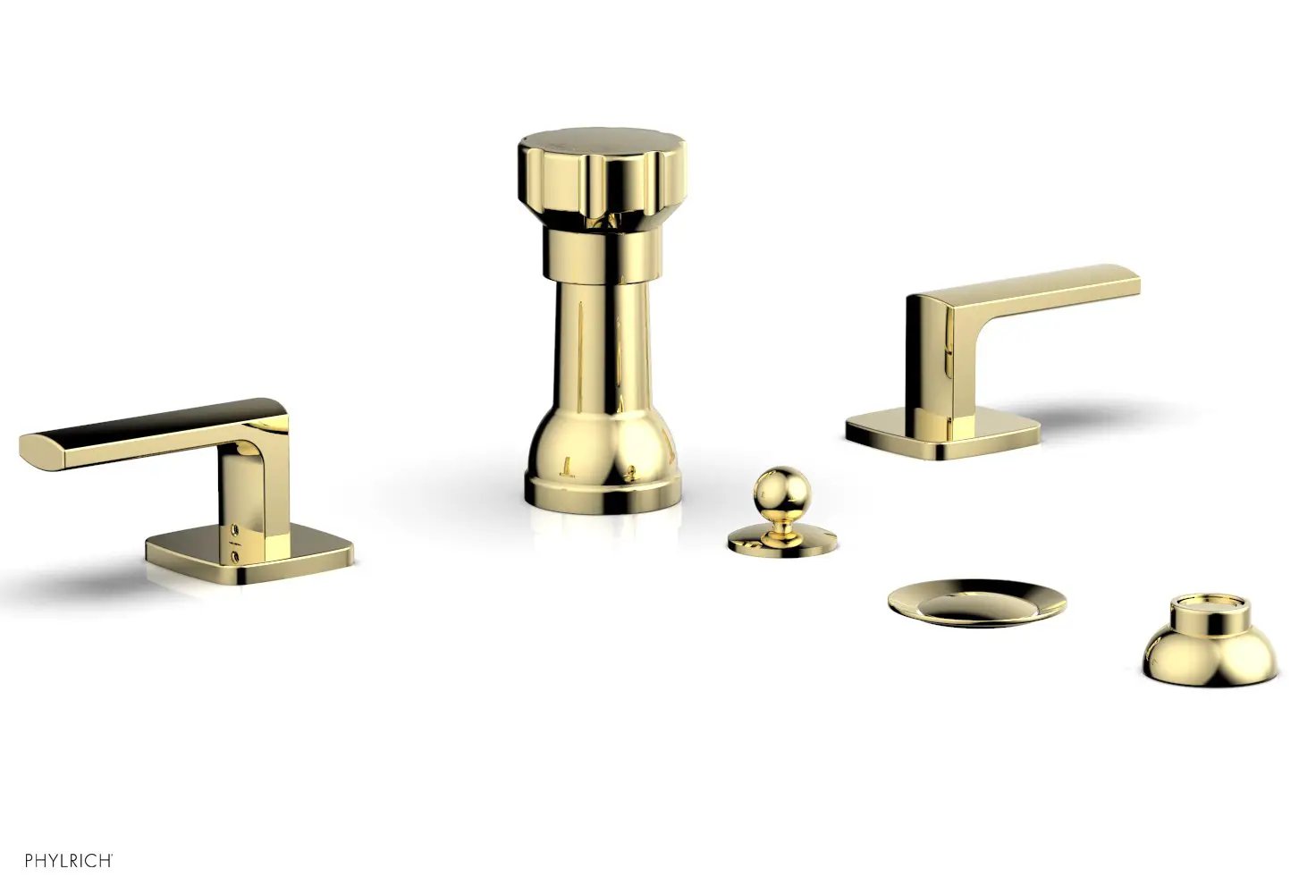 Phylrich RADI Four Hole Bidet Set, Lever Handles by Phylrich