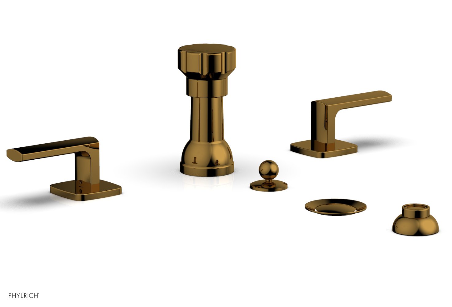 Phylrich RADI Four Hole Bidet Set, Lever Handles