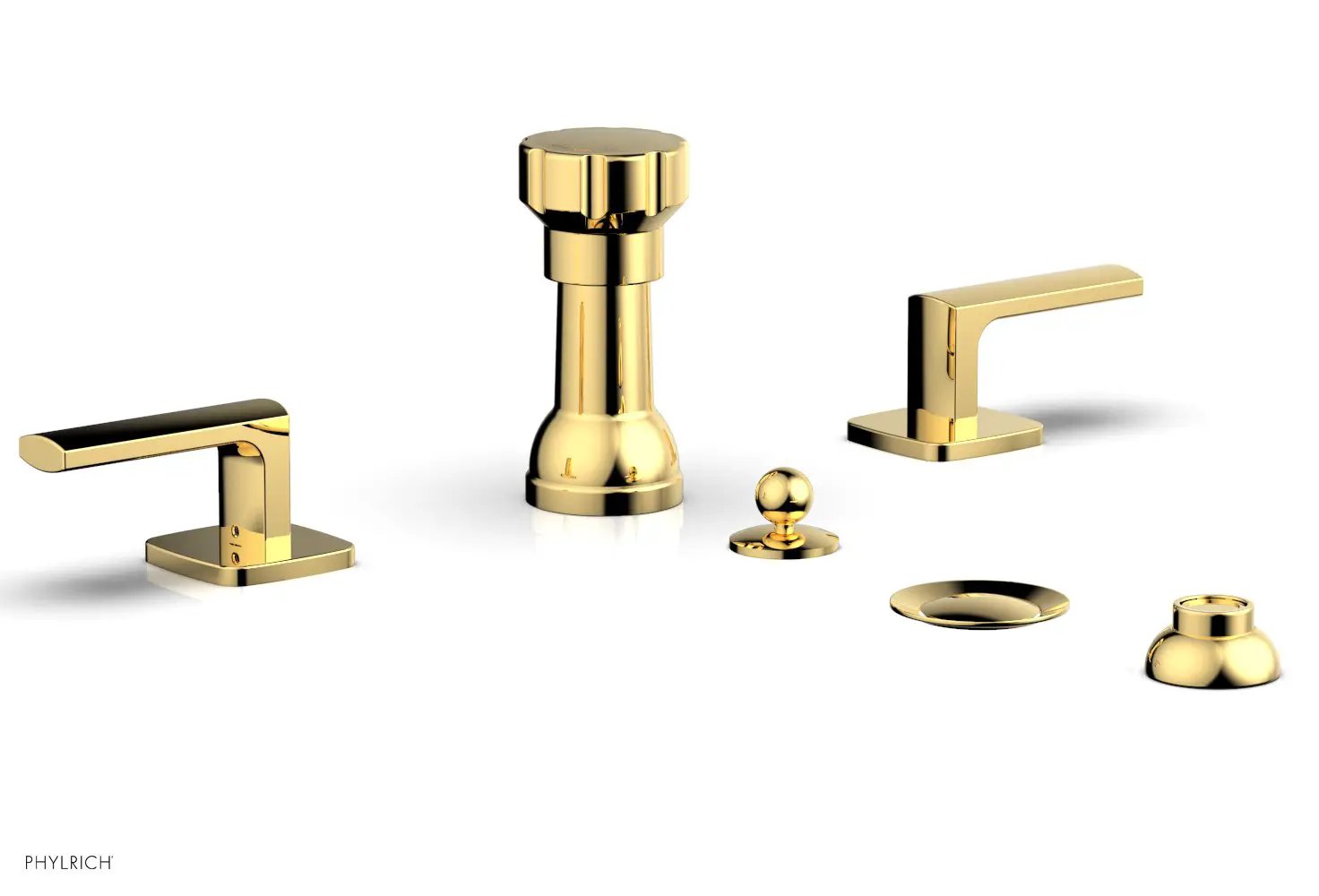 Phylrich RADI Four Hole Bidet Set, Lever Handles by Phylrich