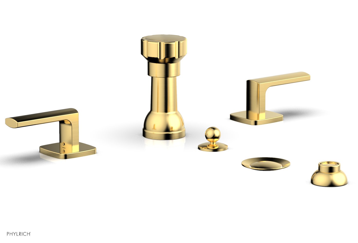 Phylrich RADI Four Hole Bidet Set, Lever Handles