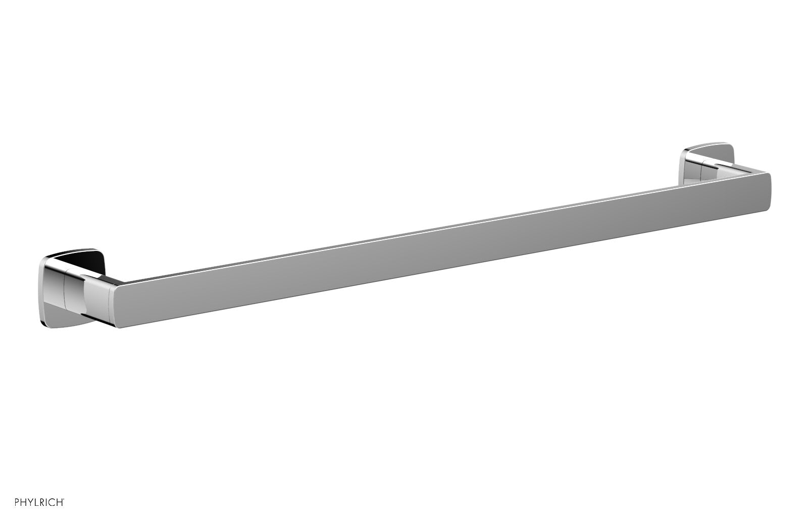 polished chrome towel bar
