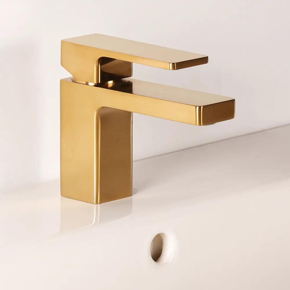 brushed gold faucet