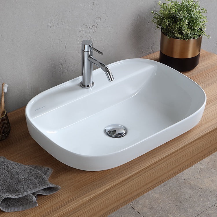 white bathroom sink