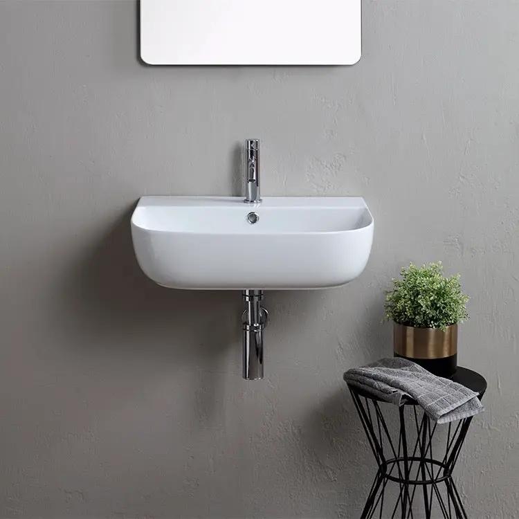 white bathroom sink