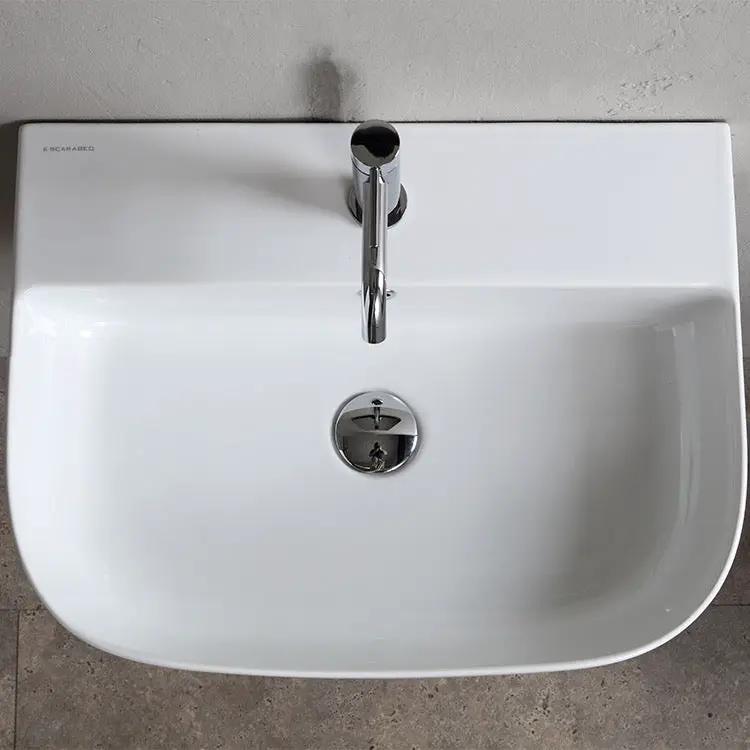 white bathroom sink